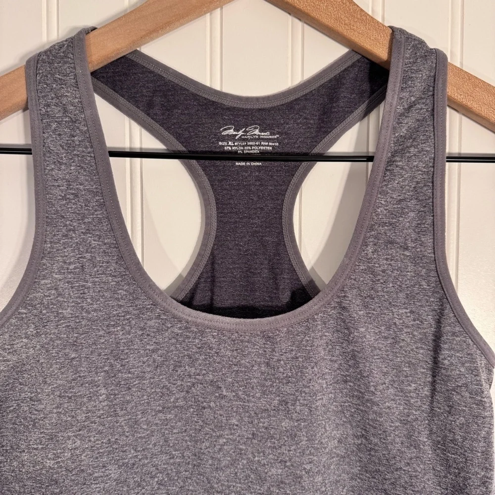Marilyn Monroe Heathered Gray Activewear Form Fitted Tank Women’s Size XL - Picture 2 of 5